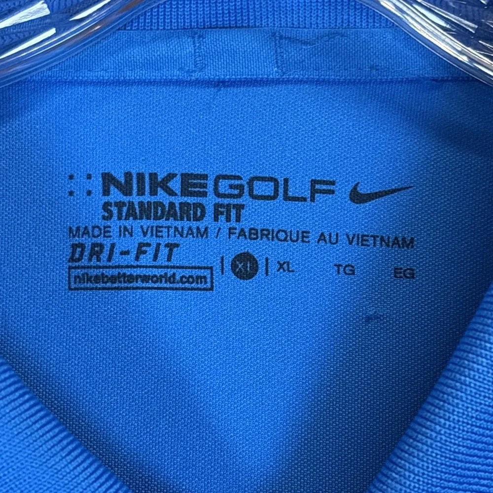 Nike Dri Fit Golf Shirt‎ XL Polo Aqua Blue Outdoor Sport Leisure